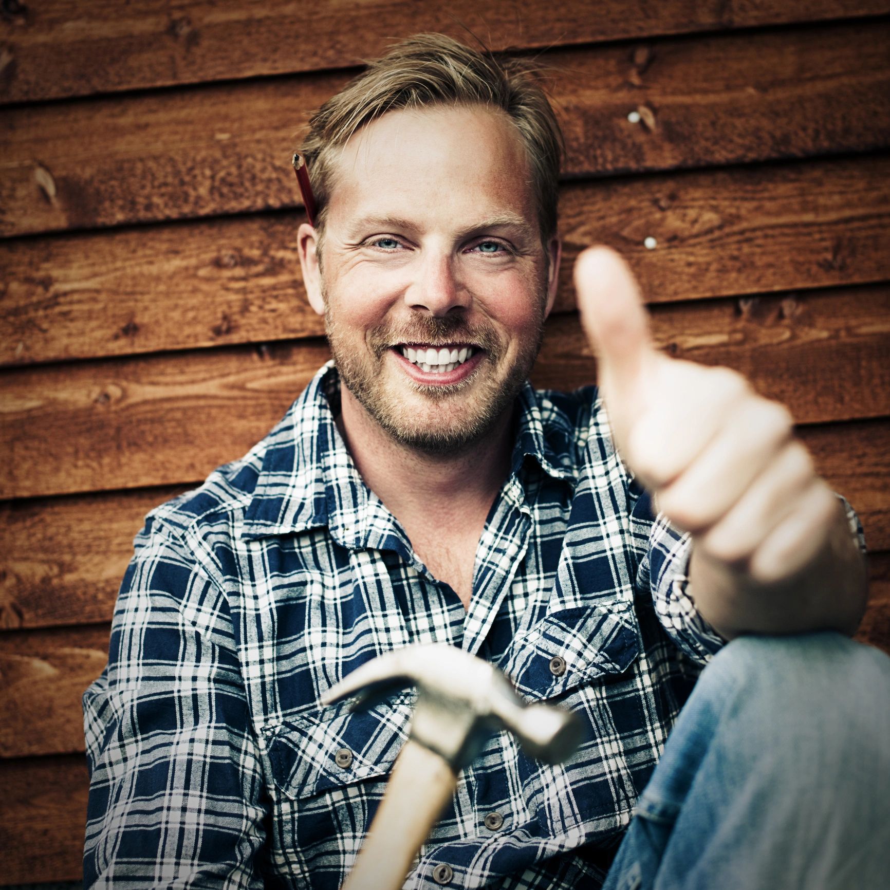 Professional builder portrait for site supervisor